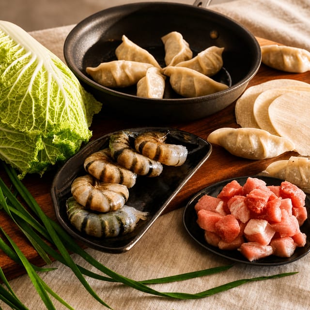25 Frozen Shrimp Dumplings.