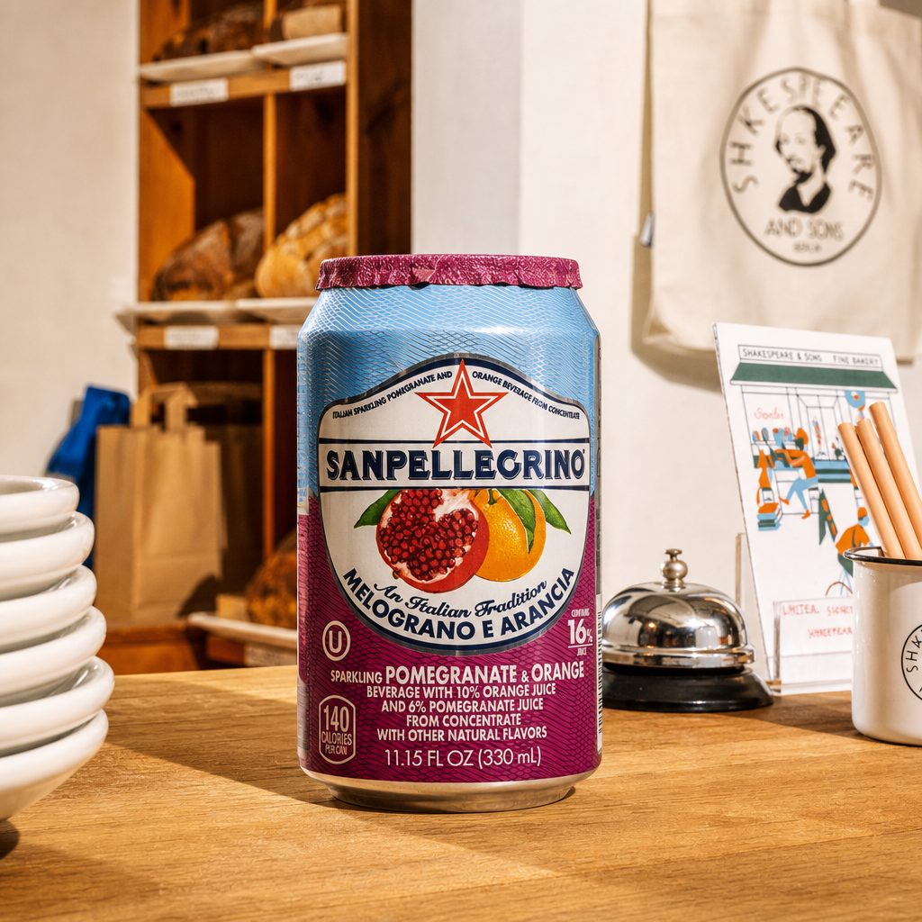 San Pellegrino Pomegranate & Orange.