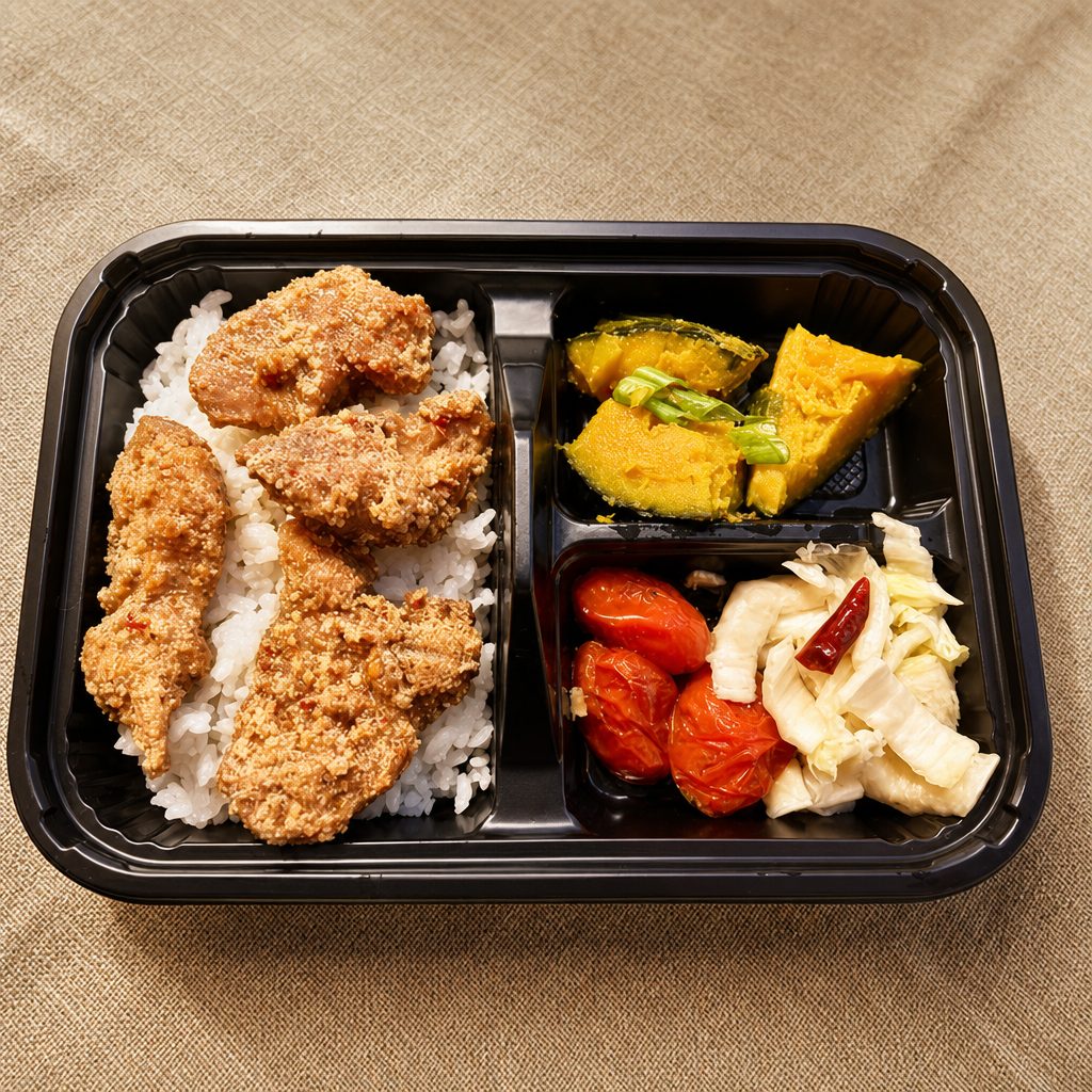 Marinated Pork Steamed in Lotus Leaf Over Rice Bento.